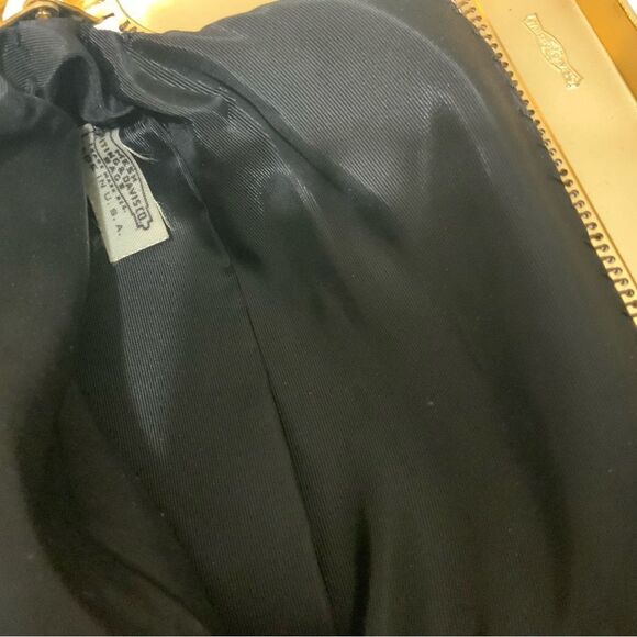 Vtg Whiting & Davis BLACK Mesh Purse Shoulder Bag Chain Strap Handbag - Picture 8 of 11